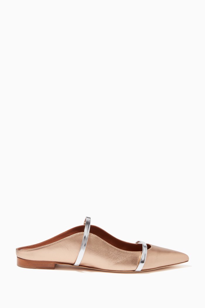 

Maureen Flats in Metallic Nappa, Gold