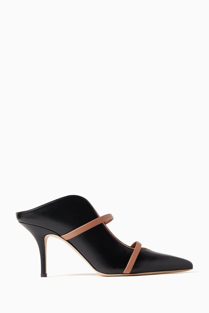 

Maureen 70 Mules in Nappa, Black