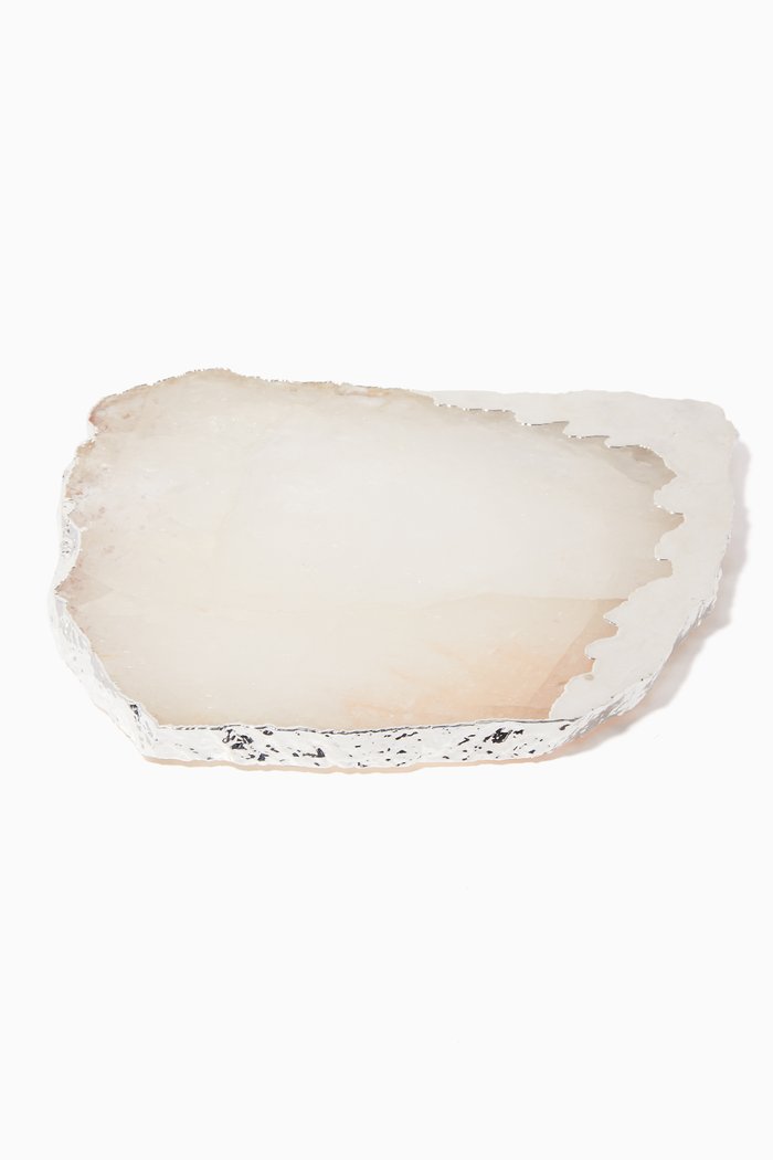 

Drip Crystal Platter, Silver