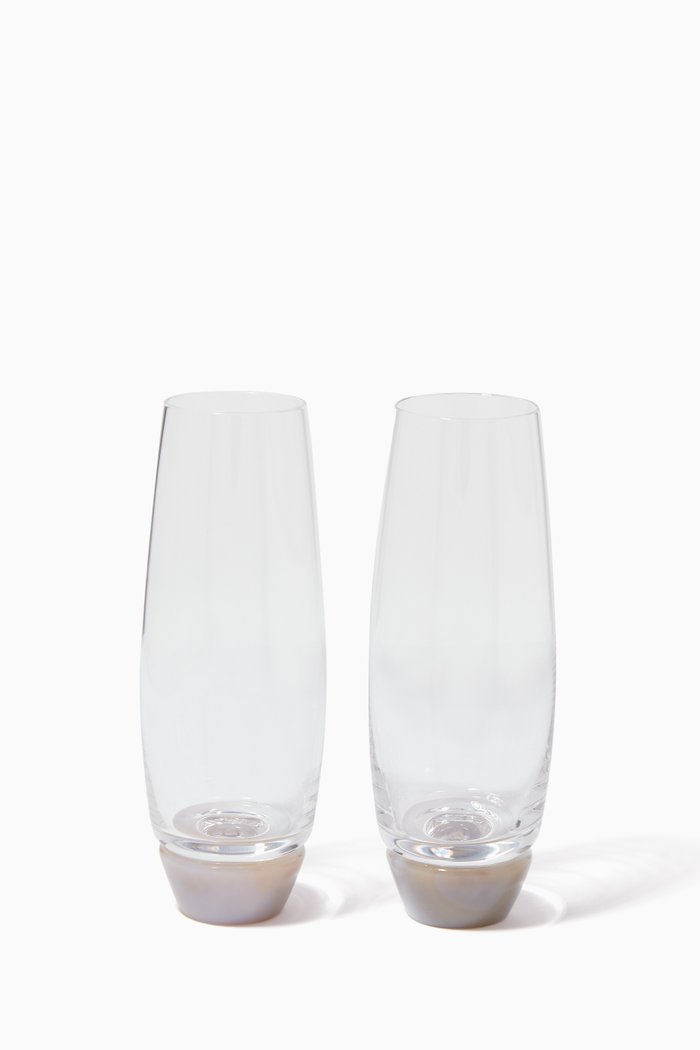 Elevo Agate Glasses, Set of 2, Gold