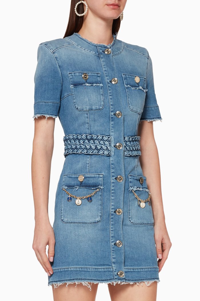 Stretch Denim Dress, Blue