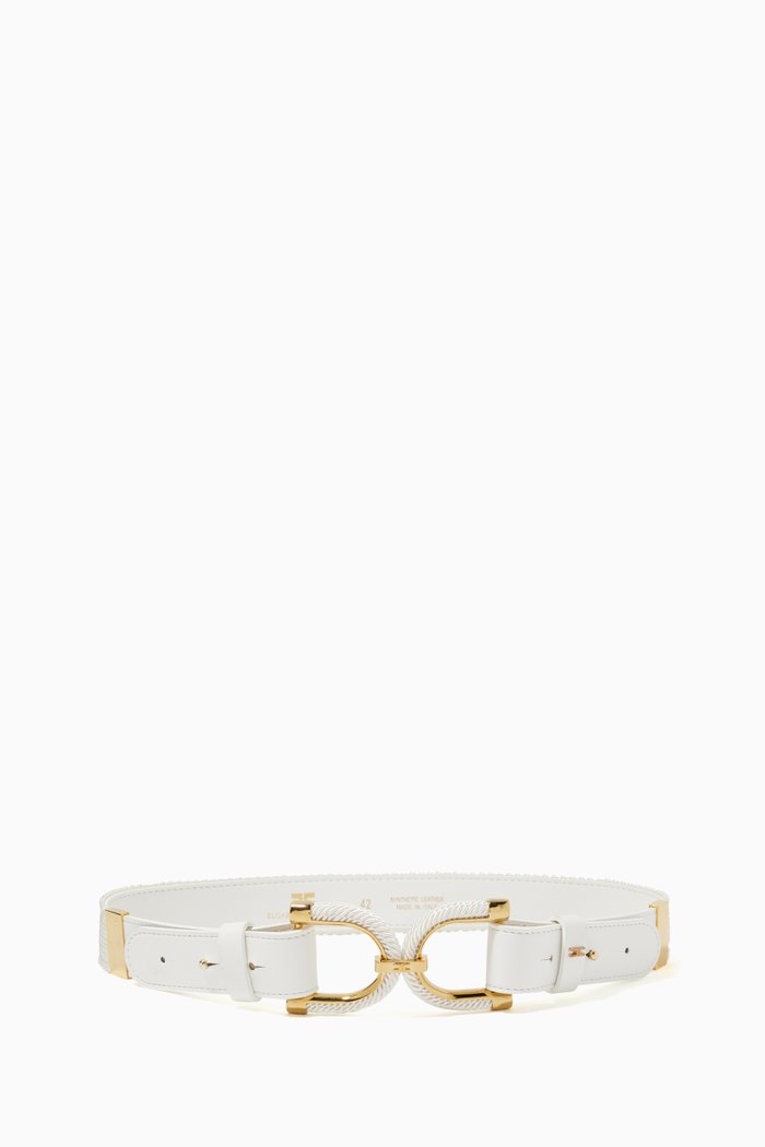 

Rope Logo Belt, White