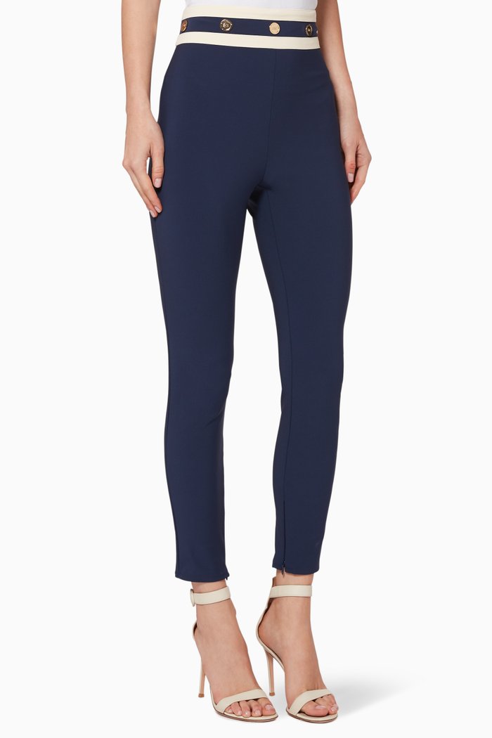 

Stretch-Fabric Skinny Pants, Blue
