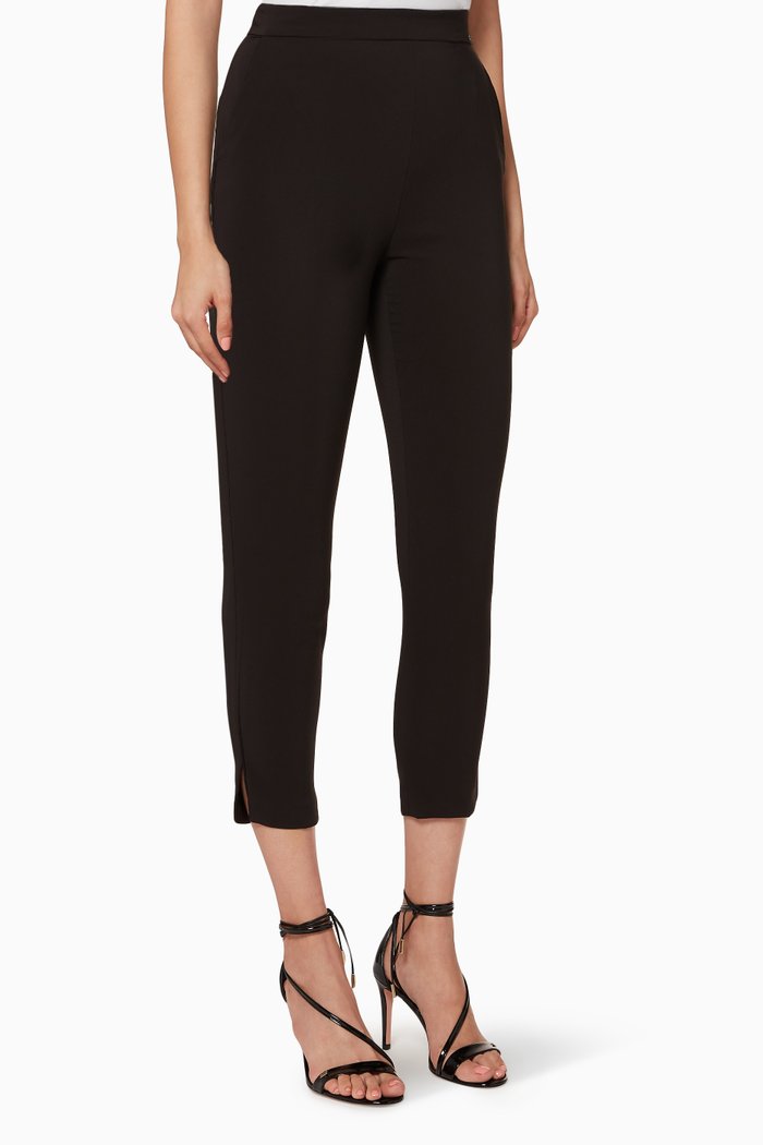 

Stretch Cigarette Pants, Black