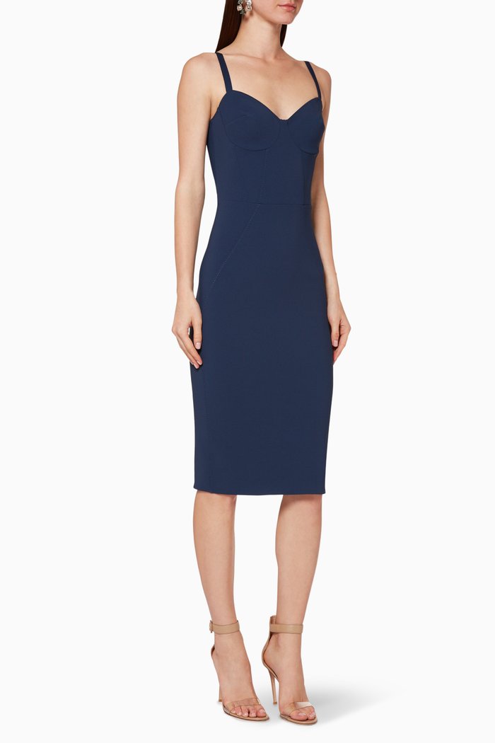 

Crepe Pencil Dress, Blue