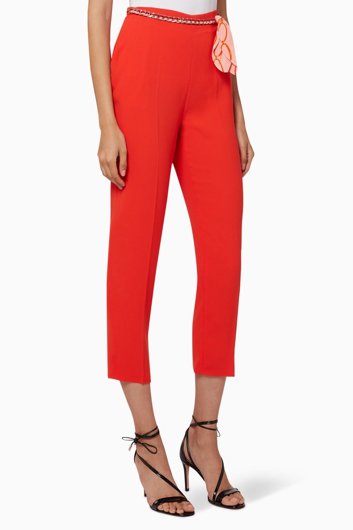 

Crêpe Cigarette Pants, Red