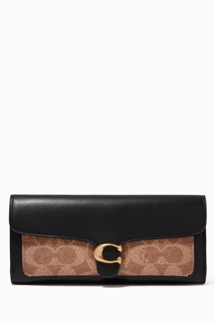 

Long Tabby Wallet in Signature Canvas, Black
