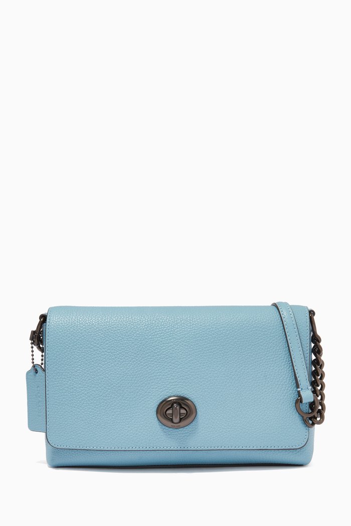 

Crosstown Crossbody in Pebble Leather, Blue