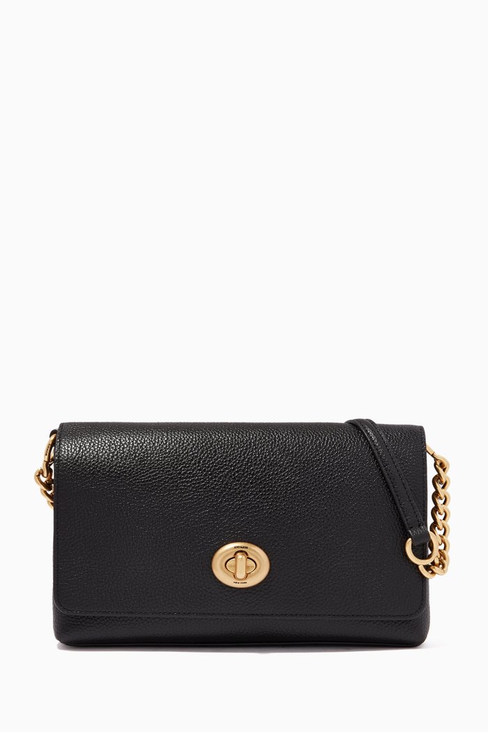 

Crosstown Crossbody in Pebble Leather, Black