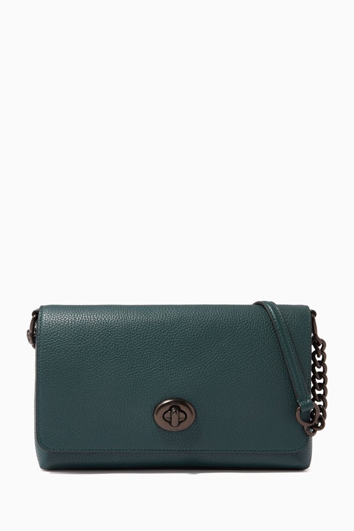 

Crosstown Crossbody in Pebble Leather, Green