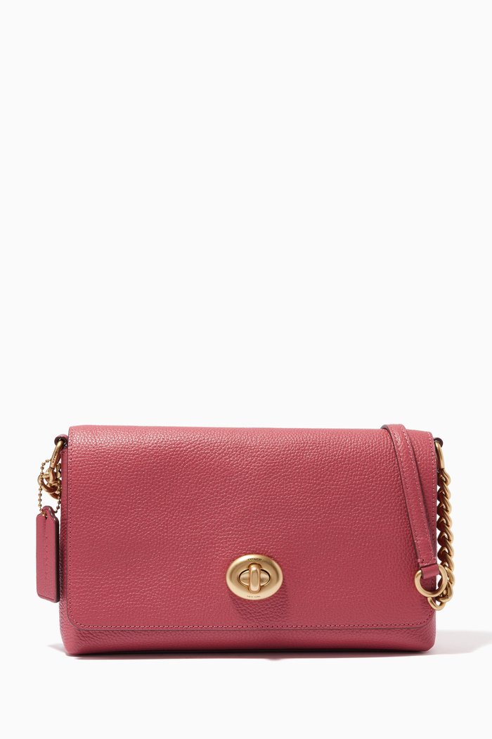 

Crosstown Crossbody in Pebble Leather, Red