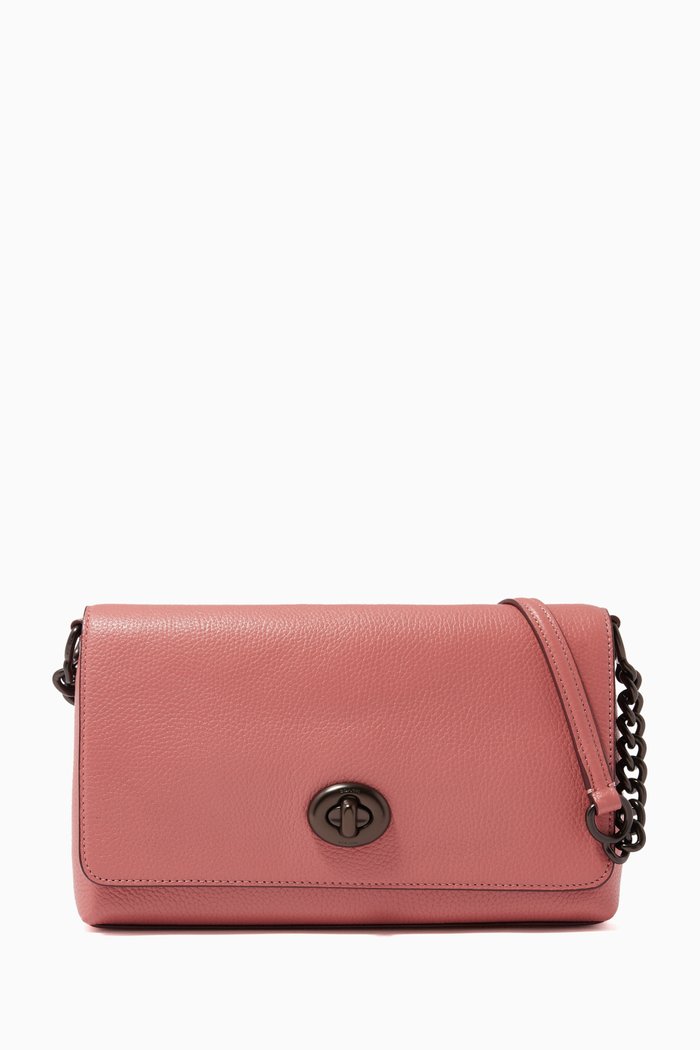 

Crosstown Crossbody in Pebble Leather, Pink
