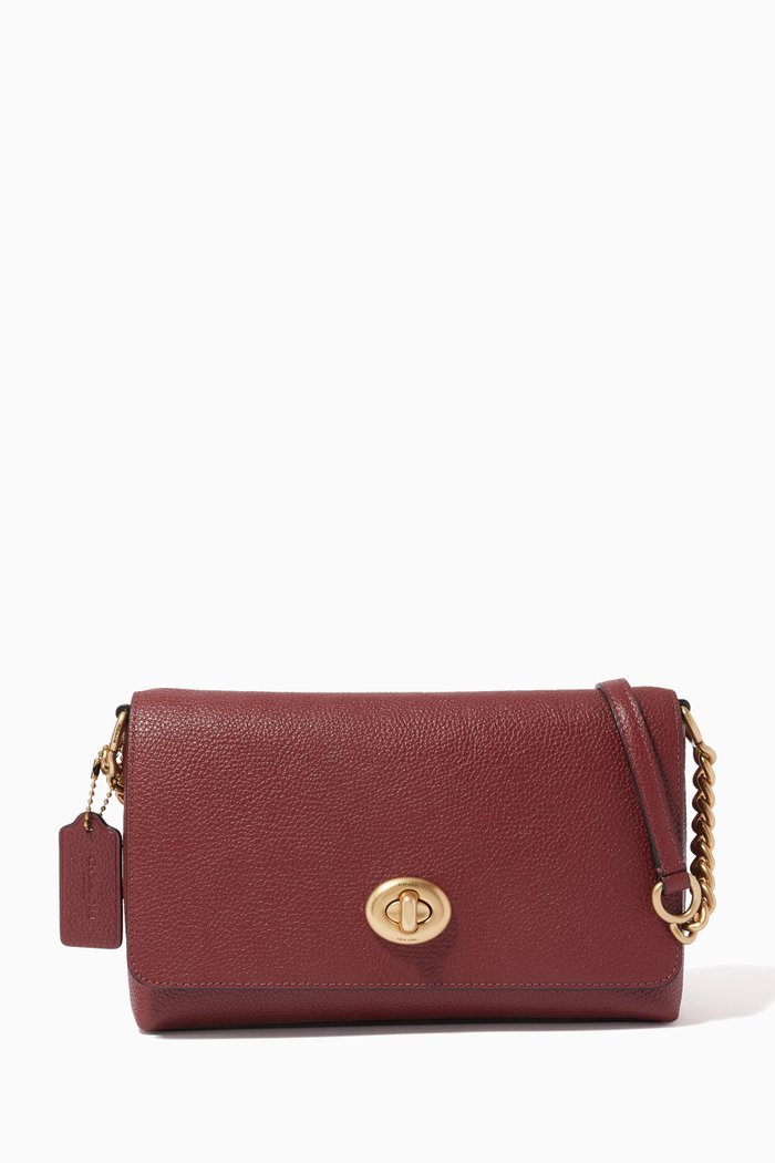 

Crosstown Crossbody in Pebble Leather, Red