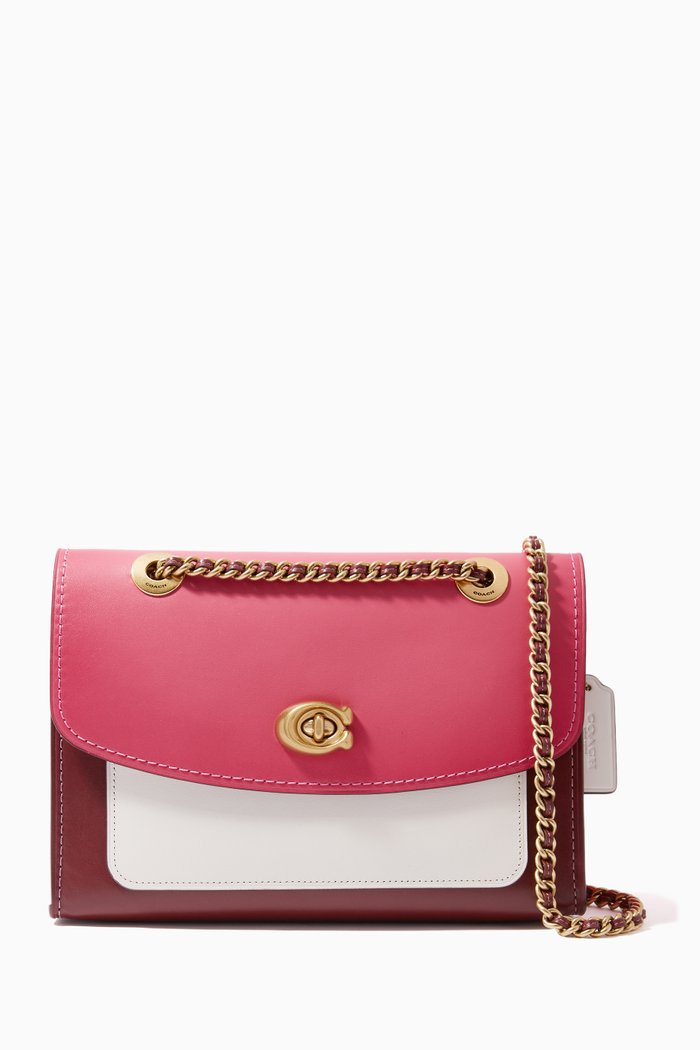 Parker in Colourblock Leather, Pink