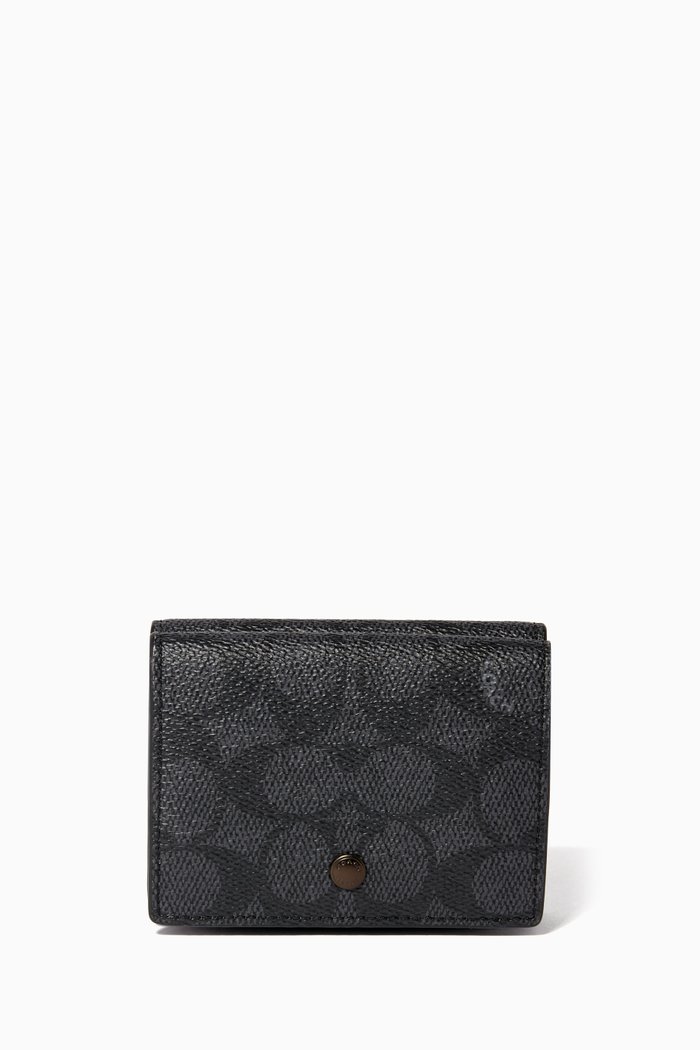 

Origami Signature Canvas Coin Wallet, Black
