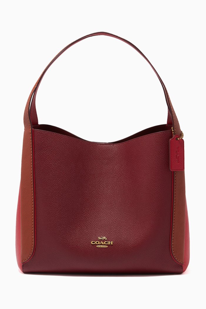 

Hadley Hobo in Colourblock Pebble Leather, Red