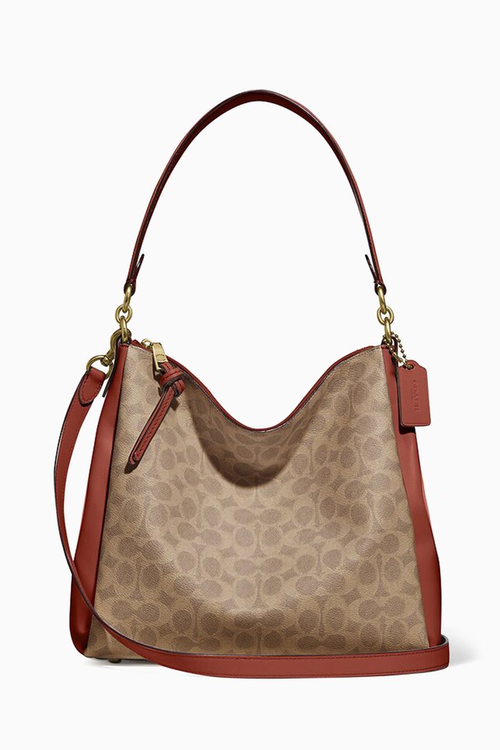 

Shay Shoulder Bag in Signature Canvas, Brown