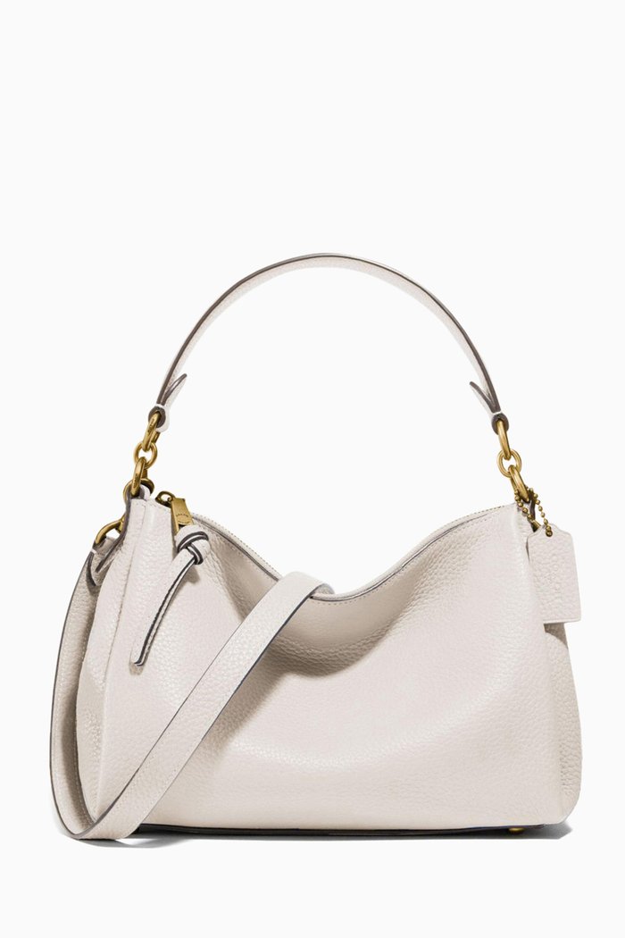

Shay Soft Crossbody in Pebble Leather, White