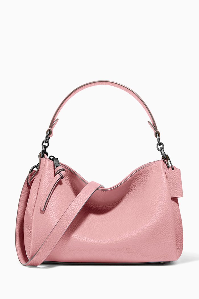 Shay Soft Crossbody in Pebble Leather, Pink