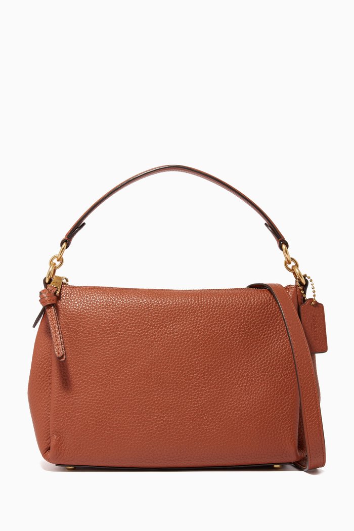 

Shay Soft Pebble Leather Cross-Body Bag, Brown