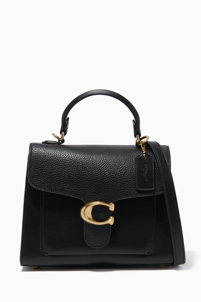 

Tabby Top Handle 20 in Mix Leather, Black
