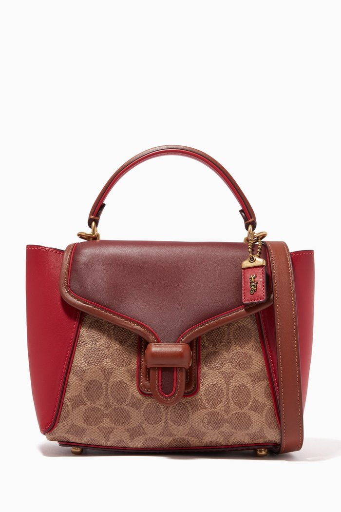 Courier Carryall 23 in Colourblock Signature Canvas, Red