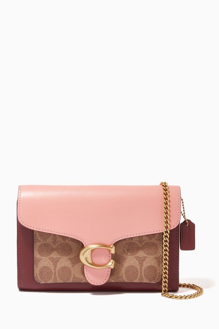 

Tabby Chain Clutch in Colorblock Signature Canvas, Multicolour