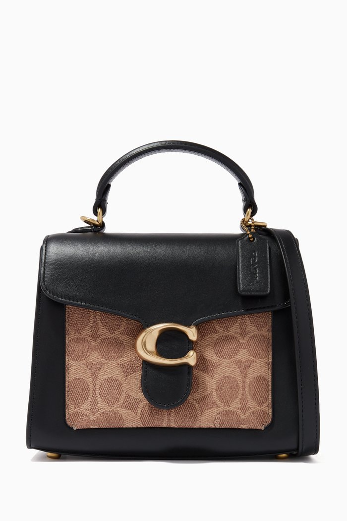 

Tabby Top Handle 20 in Signature Canvas, Black