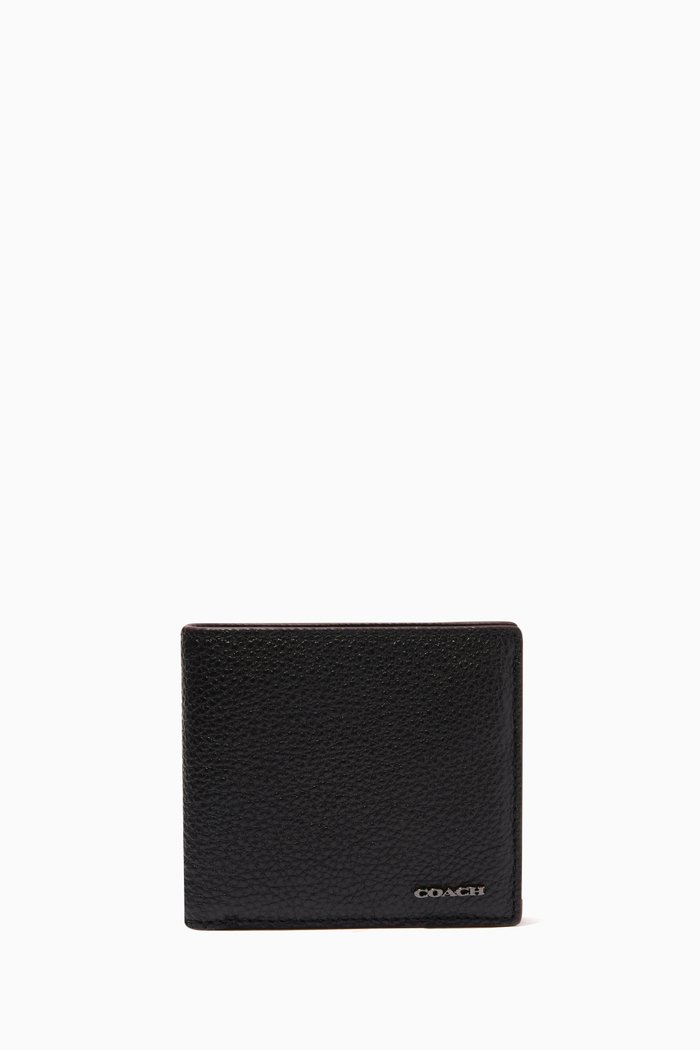 

Coin Wallet in Pebble Leather, Black
