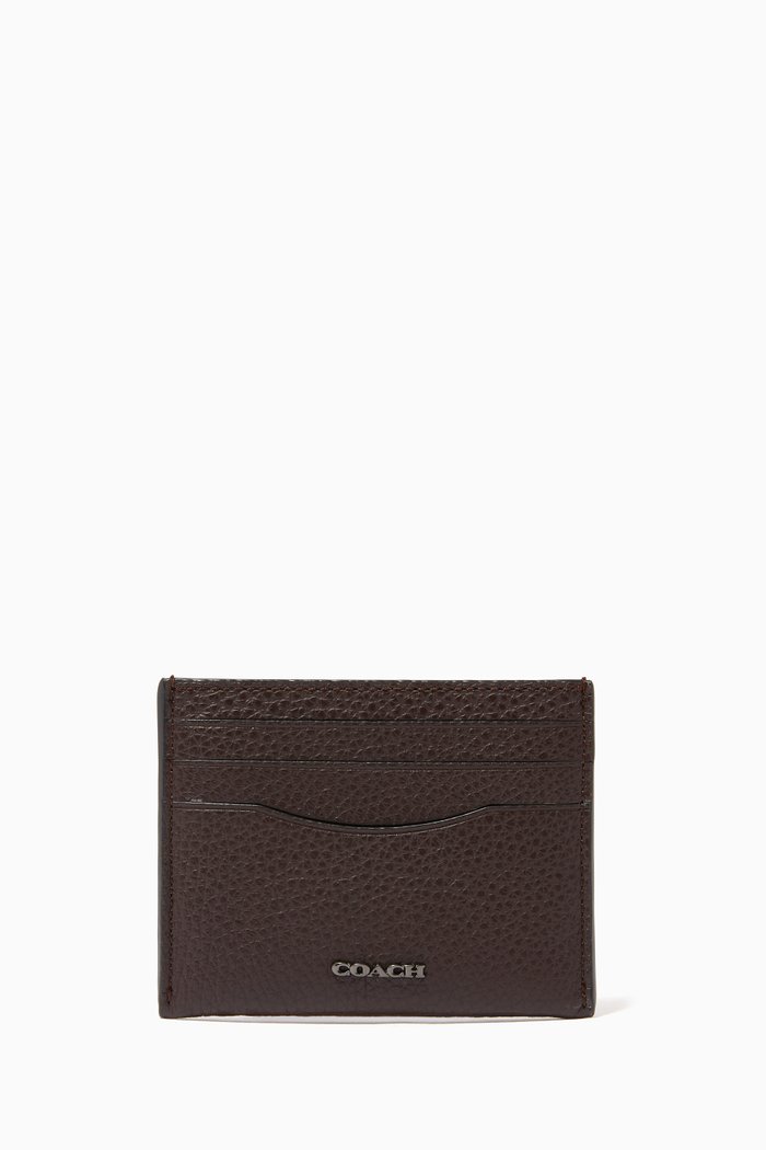 

Card Case in Pebble Leather, Brown
