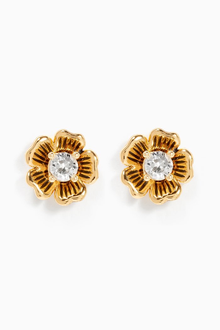 

Mini Tea Rose 2-in-1 Stud Earrings, Gold