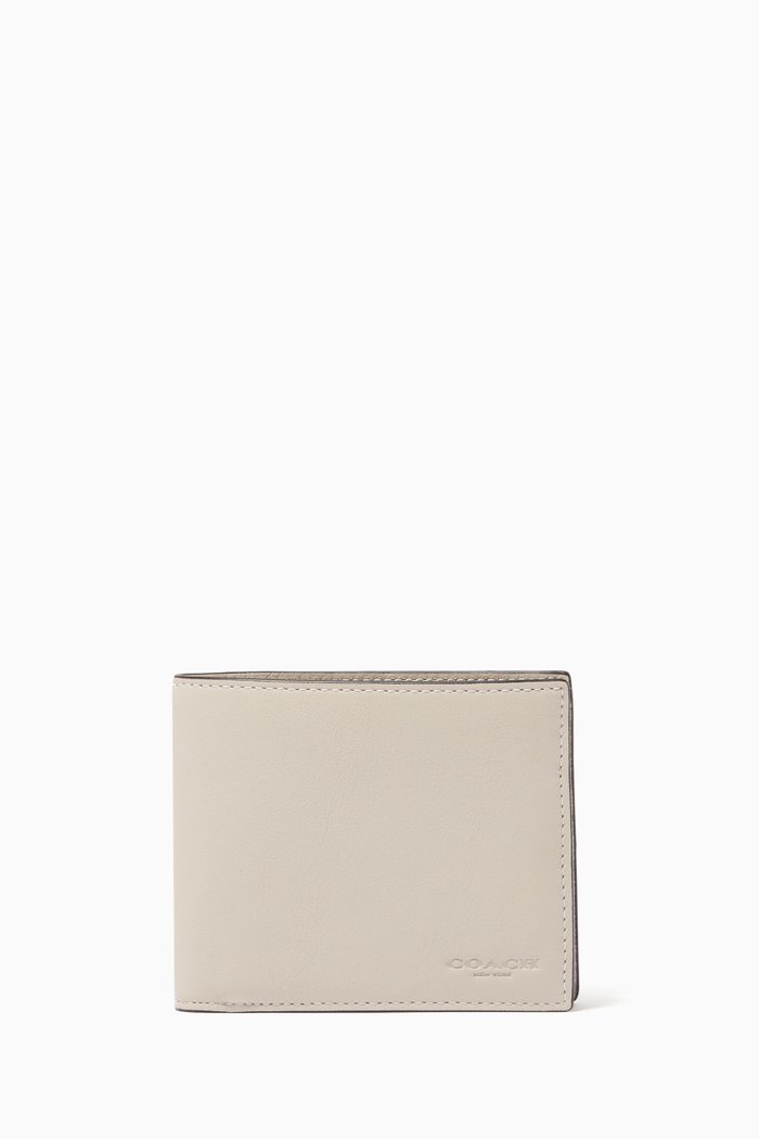 

3-in-1 Wallet with Signature Canvas Interior, White