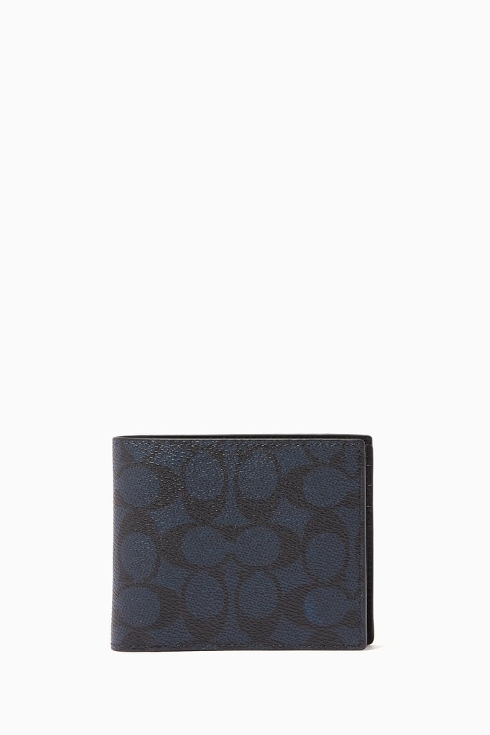 3-in-1 Wallet in Signature Canvas, Blue