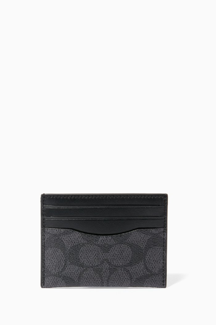 

Signature Canvas Card Case, Multicolour