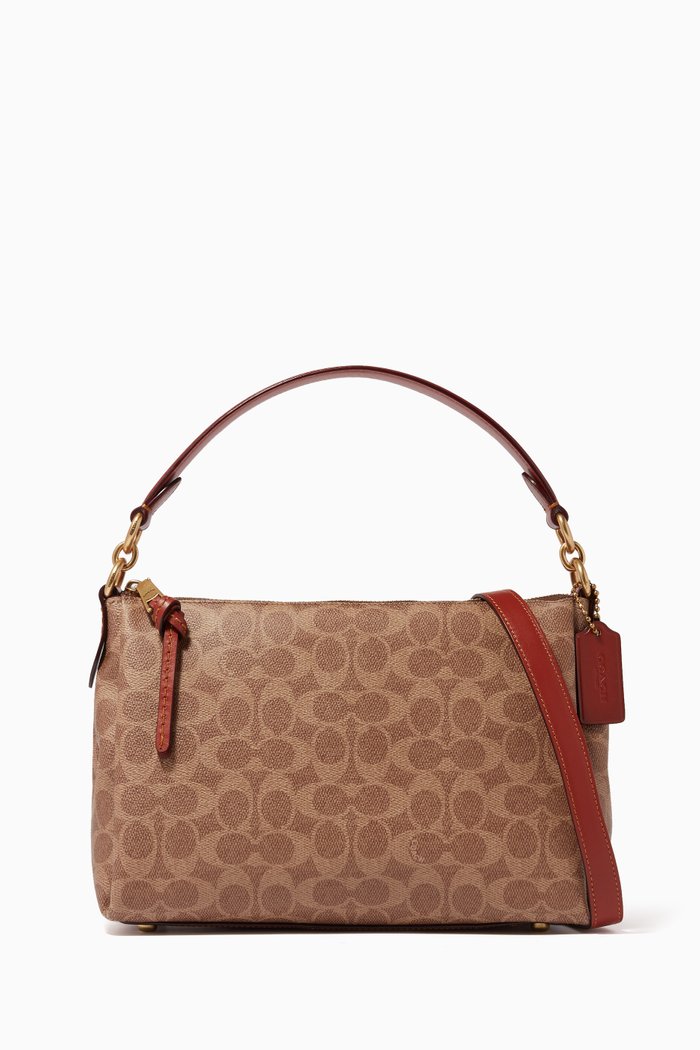 

Shay Cross-Body Bag in Signature Canvas, Brown