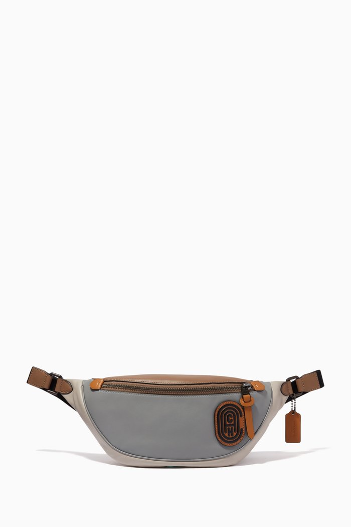

Rivington Belt Bag in Colourblock Leather, Blue