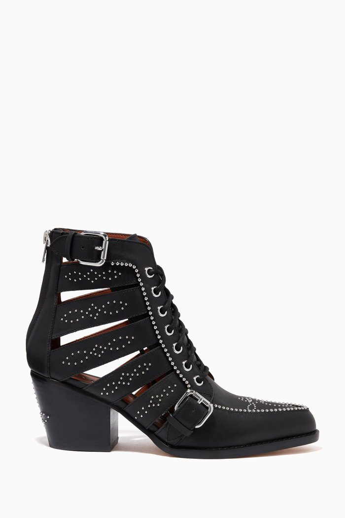 

Paisley 65 Studded Boots in Leather, Black