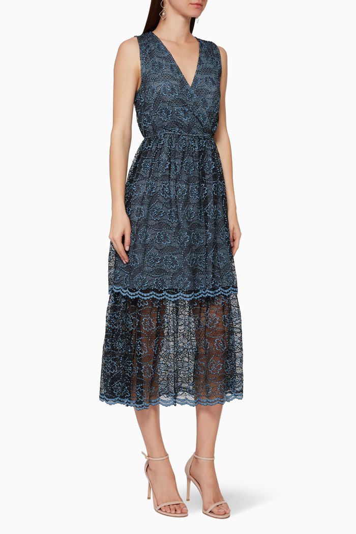 

Yastiana Floral Lace Dress, Blue