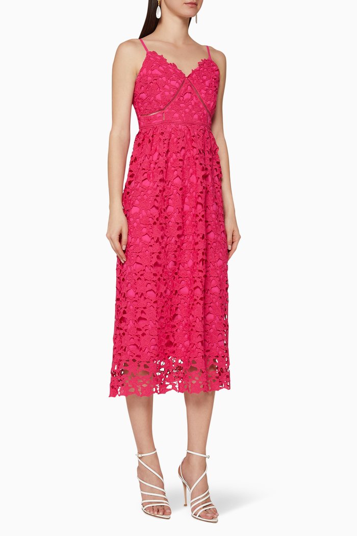 

Yasulie Lace Midi Dress, Purple