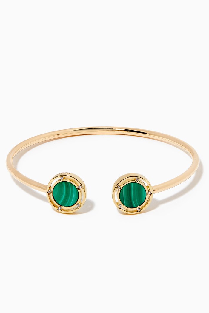 

D.side Malachite & Diamond Bracelet in 18kt Yellow Gold, Green
