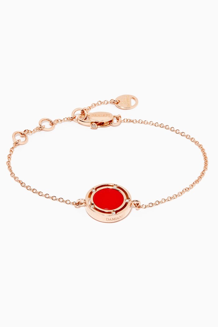 

D.side Red Stone & Diamond Bracelet in 18kt Rose Gold