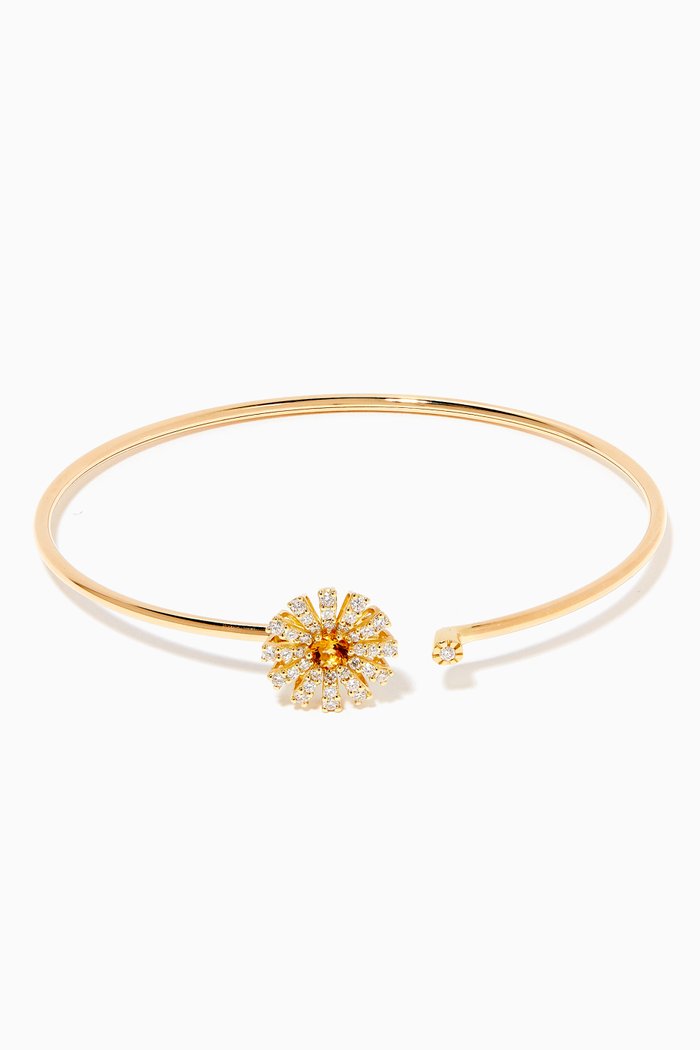 

Margherita Diamond & Citrine Quartz Bracelet in 18kt Yellow Gold