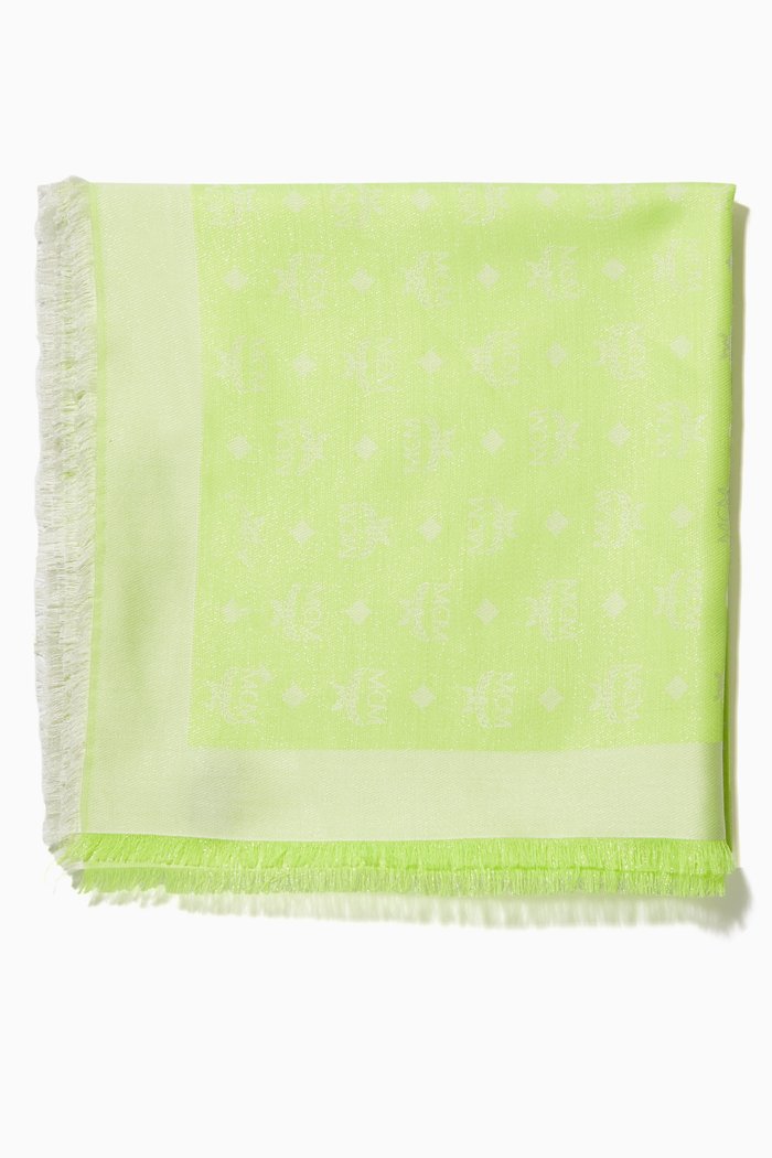 

Monogram Jacquard Lurex Scarf, Green