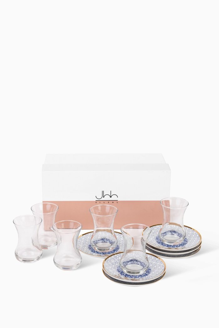Kunooz Tea Cups, Set of 6, Multicolour