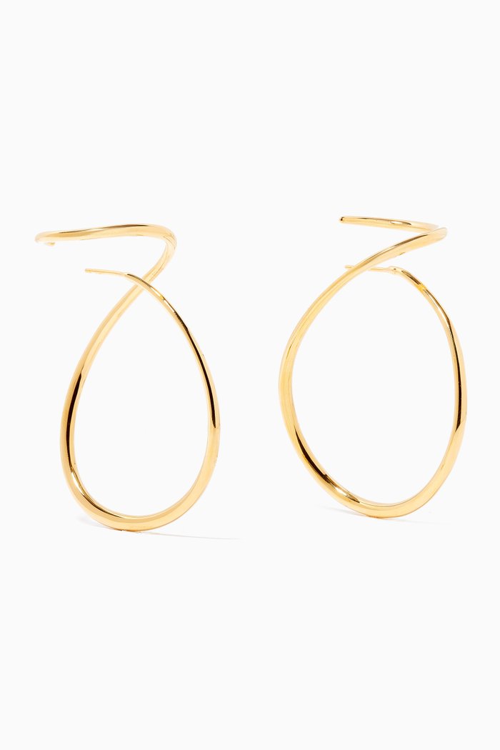 Looping Earrings in 18kt Vermeil, Yellow