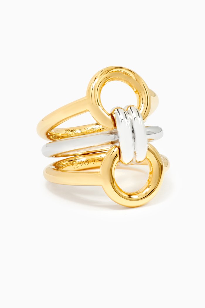 

Tryptich Ring in 18kt Vermeil, Multicolour