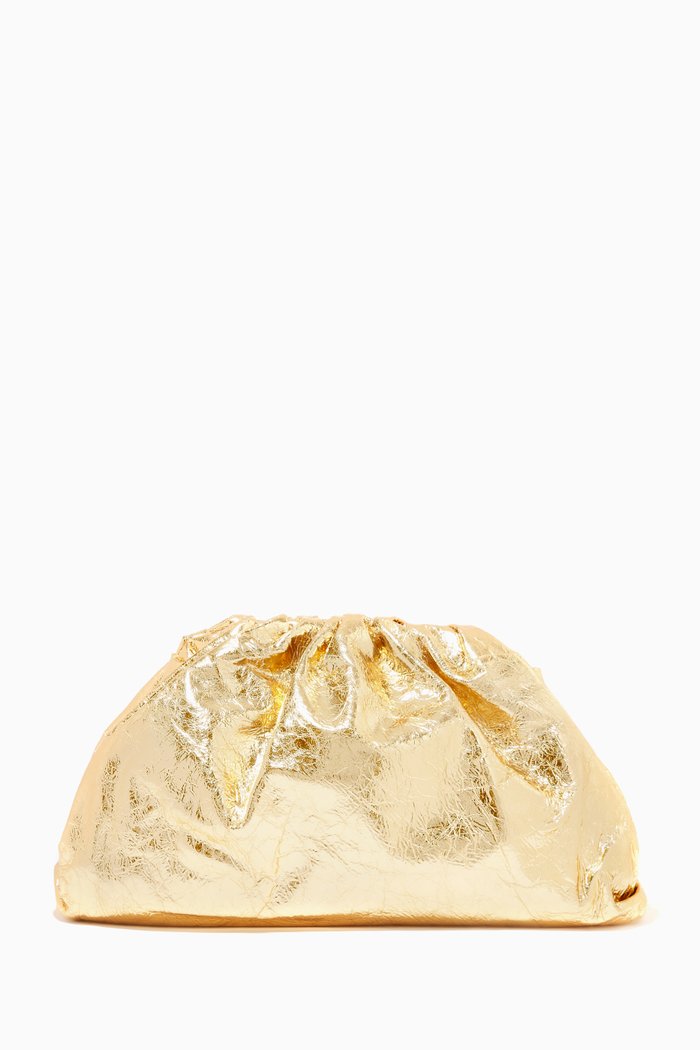

The Pouch Metallic Nappa Clutch, Gold