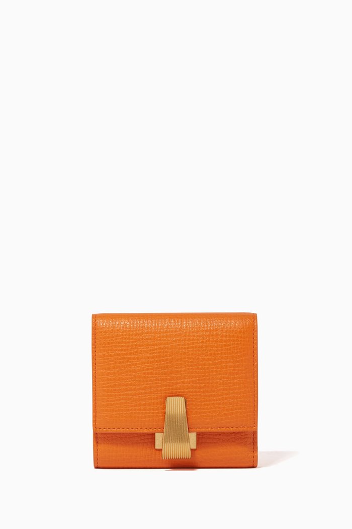 

Palmellato Leather Mini Continental Wallet, Orange