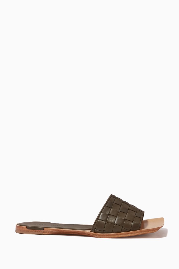

Ravello Intrecciato Nappa Slides, Neutral