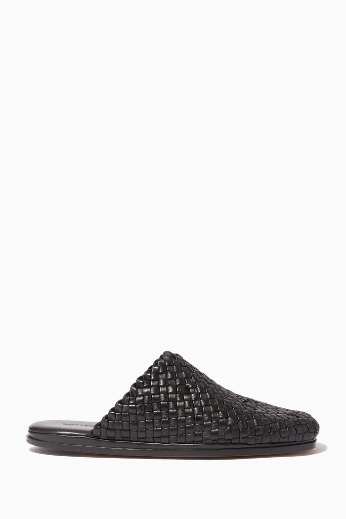 

Intreccio Nappa Backless Slippers, Black